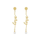 Earring With Pearl Gold Color For Women Stainless Steel Earrings Trendy Simple Fashion Jewelry eprolo