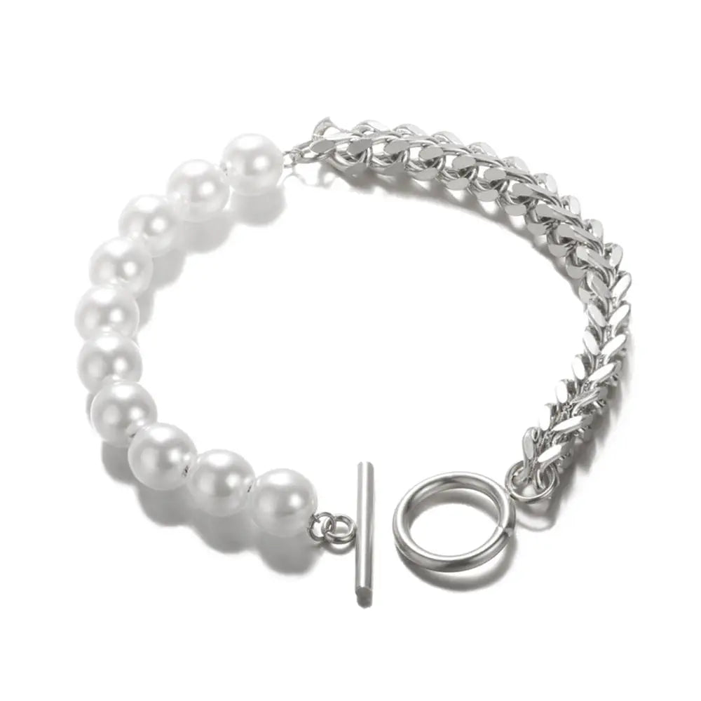 Spiked Pearl Bracelet for Women | Edgy Pearl & Metal Statement Jewelry Jewelry Zendrop