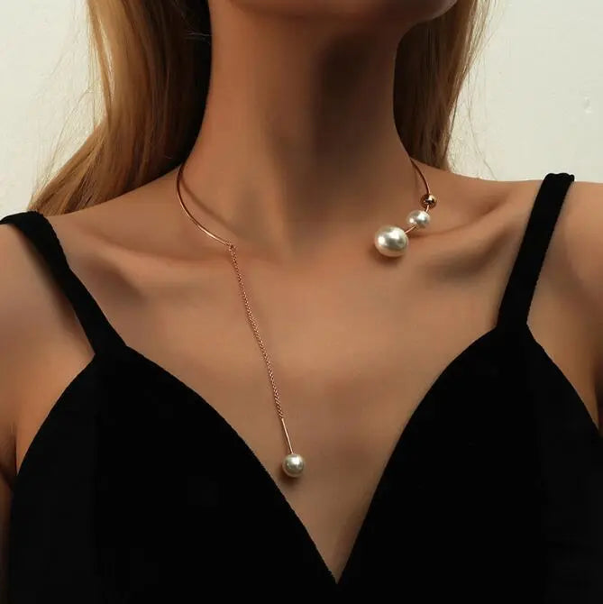 Pearl Tassel Necklace Women Trendy Niche Design Collar Temperament All-Match Necklace Jewelry eprolo