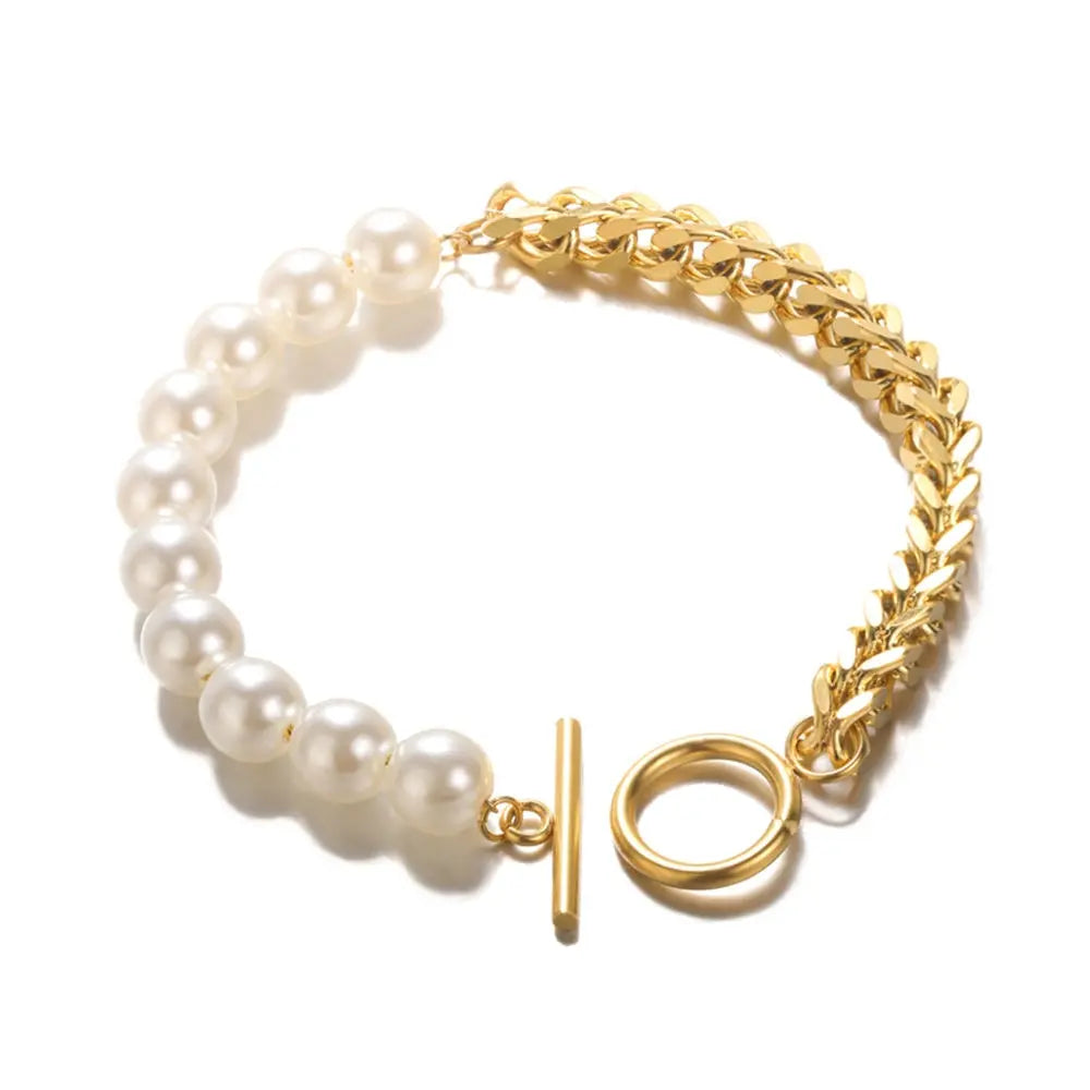 Spiked Pearl Bracelet for Women | Edgy Pearl & Metal Statement Jewelry Jewelry Zendrop