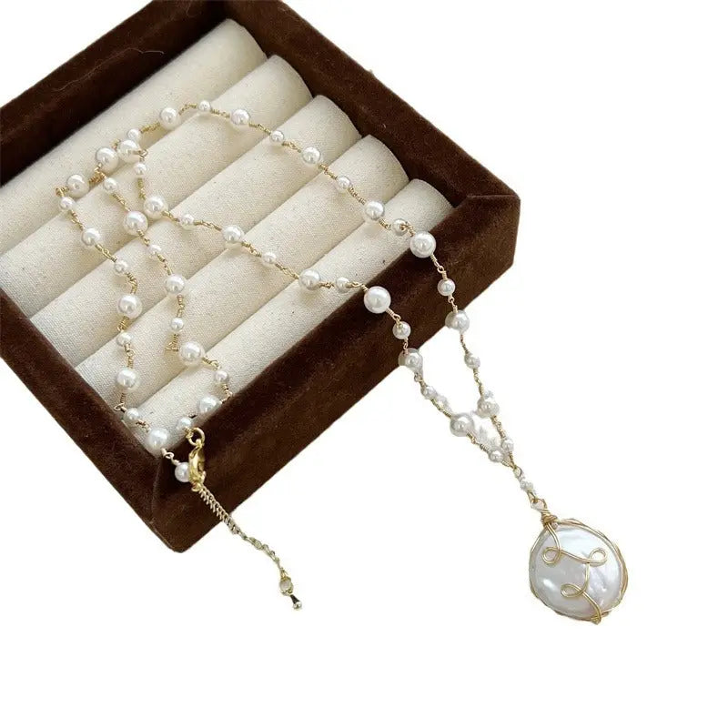 Hand Woven Baroque Pearl Necklace Pretty in Pearls