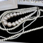 Women's Long Layered Chains / Pearl Strand / Long Necklace Multilayer, Normal Length White Fashionable Necklaces Jewelry eprolo