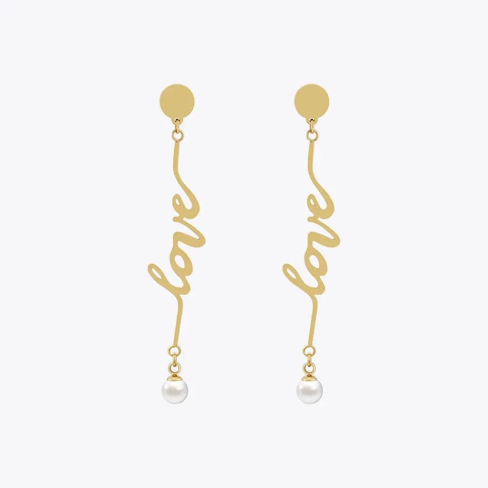 Earring With Pearl Gold Color For Women Stainless Steel Earrings Trendy Simple Fashion Jewelry eprolo