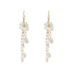 French Long Pearl Tassel Earrings - S925 Silver Needle Crystal Drop Earrings eprolo