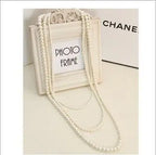 Multi-Layer Pearl Sweater Chain Necklace eprolo