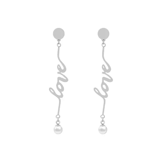 Earring With Pearl Gold Color For Women Stainless Steel Earrings Trendy Simple Fashion Jewelry eprolo