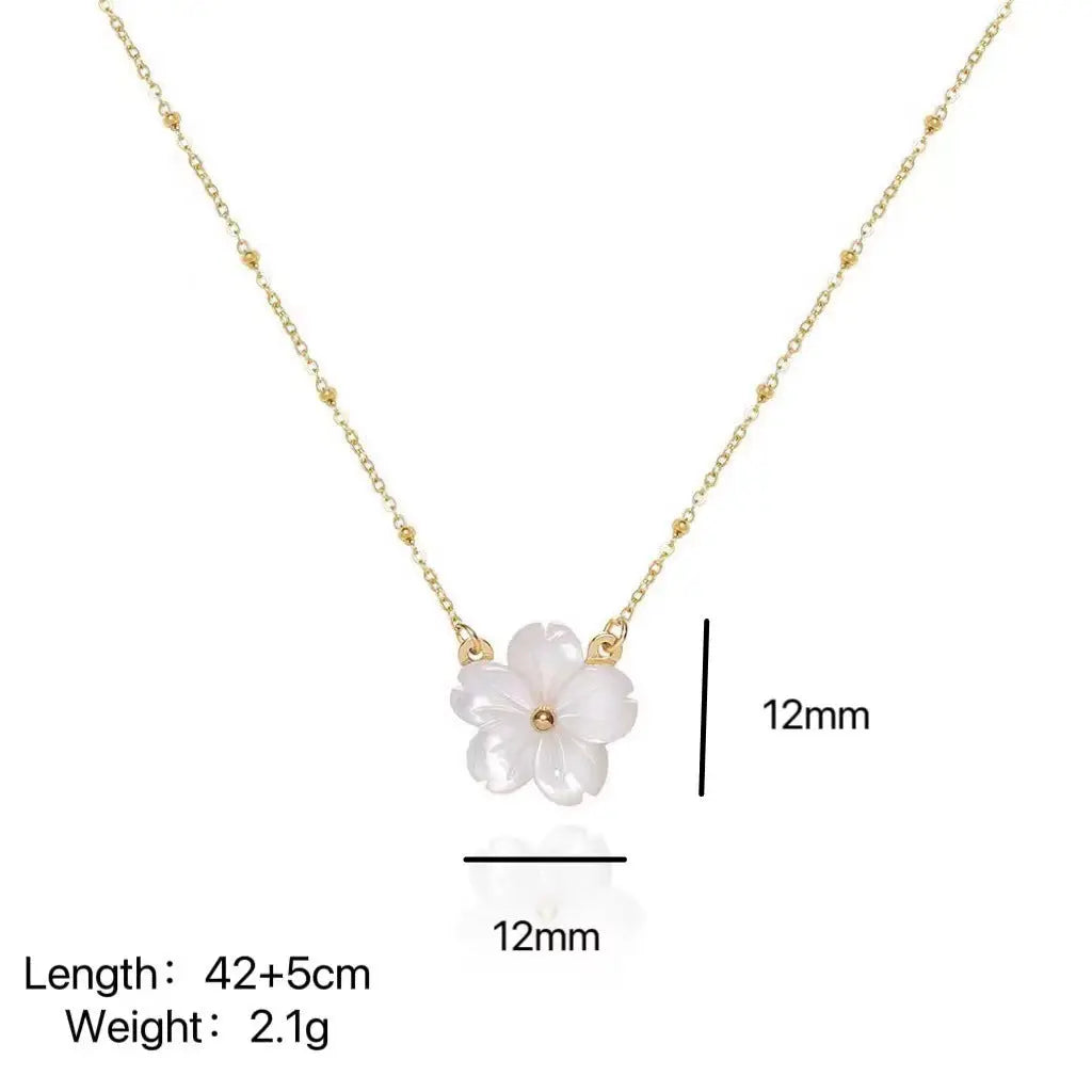 Natural Pearl Necklace Stainless Steel Layered Chain Heart,  Shell Pendant Pretty in Pearls