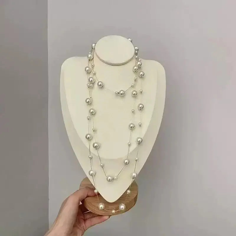 French Style Multi Layer Imitation Pearl Necklace Pretty in Pearls