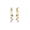 Multi Charm Pearl Drop Earring