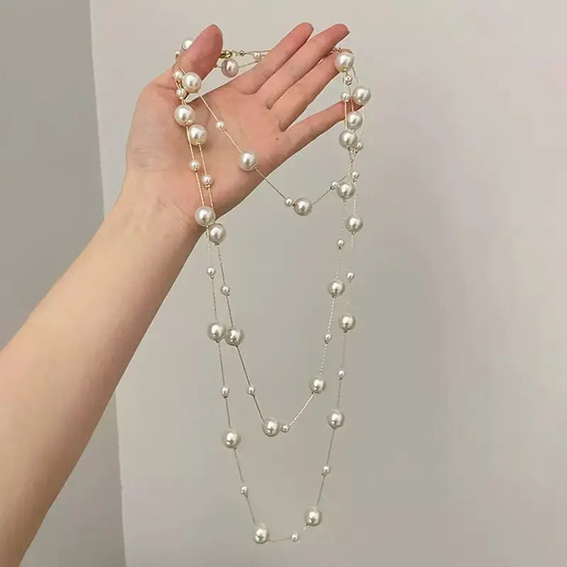 French Style Multi Layer Imitation Pearl Necklace Pretty in Pearls
